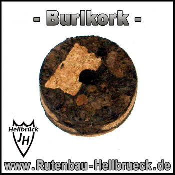 Burlkork- Korkscheiben - Ø 32 mm x 6 mm - Bohrung: 6 mm
